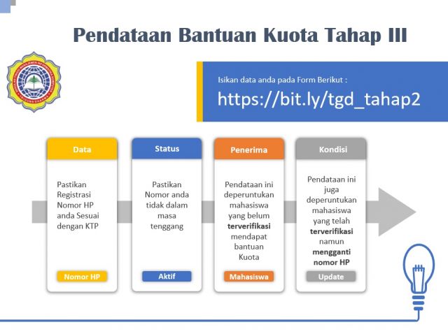 TAHAPAN PENGISIAN BANTUAN KUOTA INTERNET TAHAP III