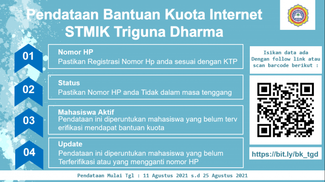 Pendataan Bantuan Kuota Internet Mahasiswa STMIK Triguna Dharma